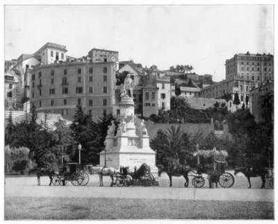 Standbeeld van Columbus, Genua, Italië door John L. Stoddard