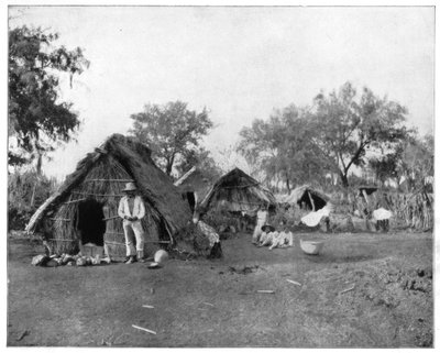 Strohutten, Salamanca, Mexico, eind 19e eeuw door John L. Stoddard