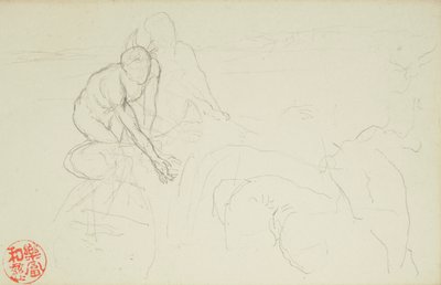 Achilles en Xanthus, uit La Farge folio