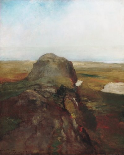 Herfststudie, uitzicht over Hanging Rock, Newport, R.I. door John La Farge