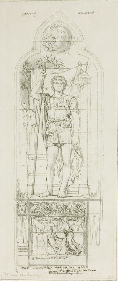 Studie voor een glas-in-loodraam door John La Farge