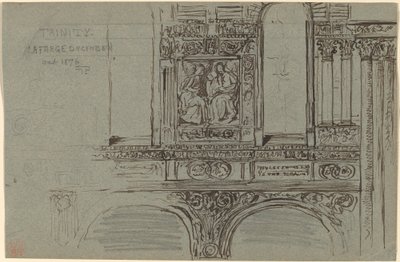 Trinity Church, Boston (schip) - Muurschildering studie door John La Farge