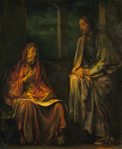 Bezoek van Nicodemus aan Christus, 1880 door John La Farge