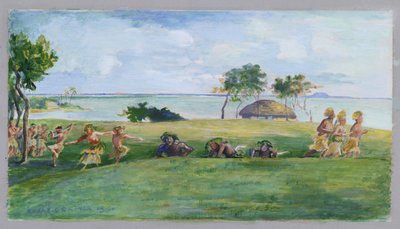 Militaire dans in Samoa door John La Farge or Lafarge