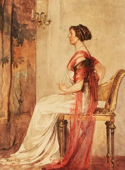 Zittende Vrouw door John La Farge or Lafarge