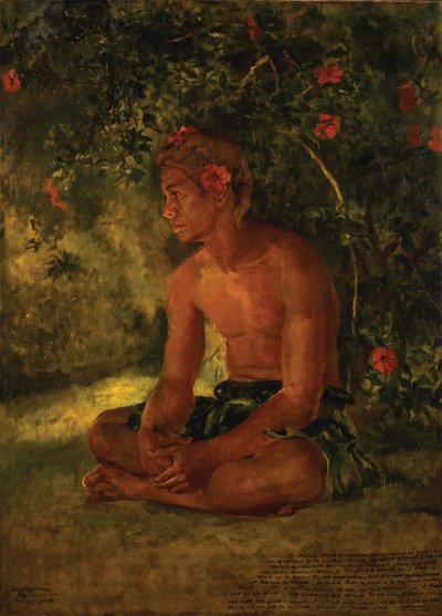 Schets van Maua, Apia. Een van onze bootbemanning, 1891 door John La Farge or Lafarge