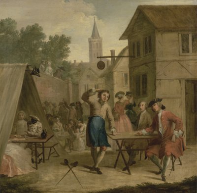 Hob verkoopt bier op de kermis, c.1725 door John Laguerre