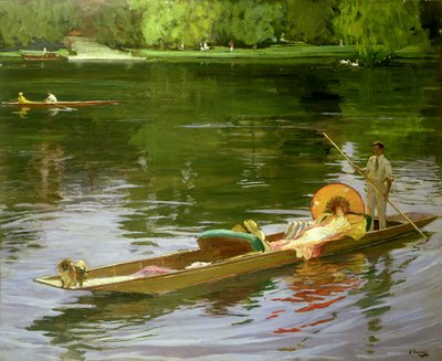 Boottocht bij Maidenhead door John Lavery