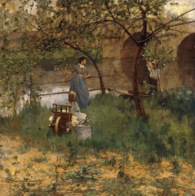 Op de Loing door John Lavery