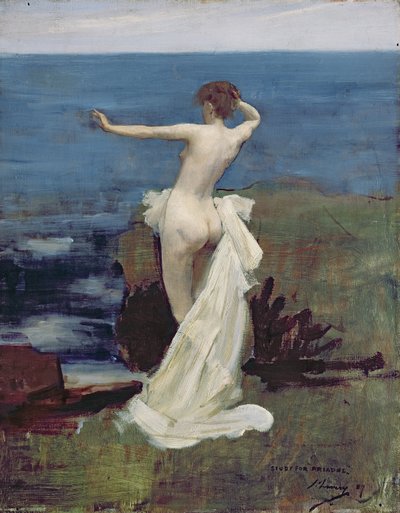 Studie voor Ariadne, 1907 door John Lavery