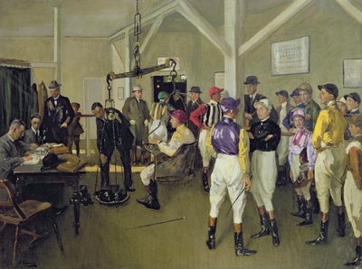 De Weegkamer, Hurst Park door John Lavery