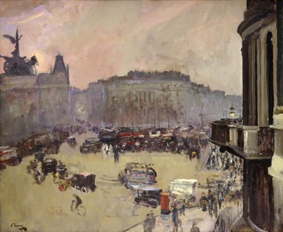 De winterzon, Hyde Park Corner door John Lavery