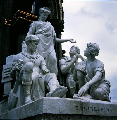 Techniek, beeldengroep van het Albert Memorial, voltooid in 1876 door John Lawlor