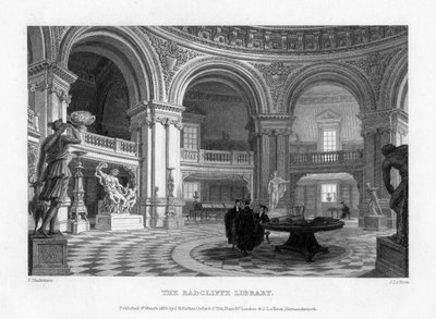 Interieur van de Radcliffe Library, Oxford University, 1835 door John Le Keux