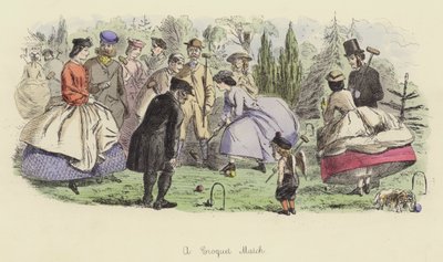 Een croquetwedstrijd door John Leech