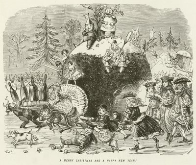 Een vrolijk kerstfeest en een gelukkig nieuwjaar! door John Leech