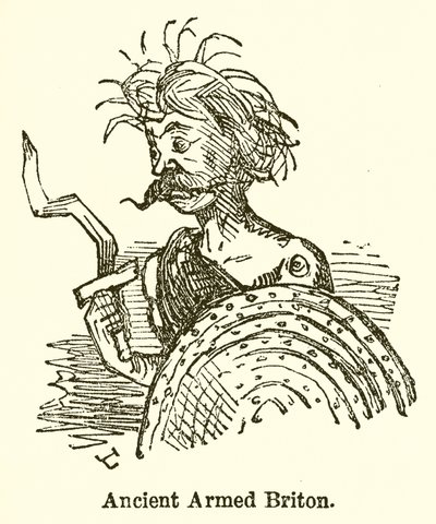 Oude gewapende Brit door John Leech
