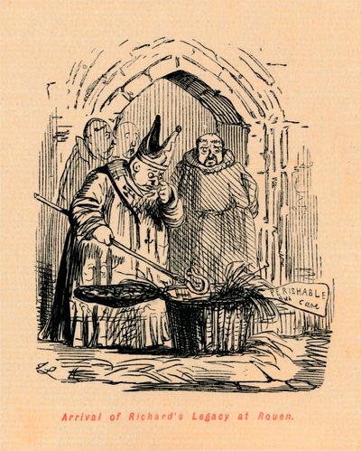 Aankomst van Richards nalatenschap in Rouen, ca. 1860 door John Leech