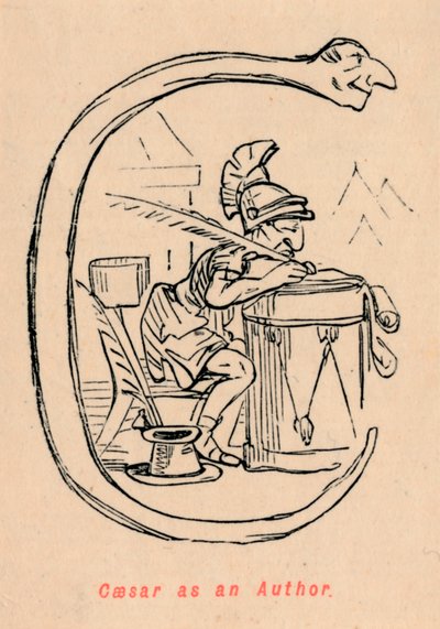 Caesar als auteur, 1852 door John Leech