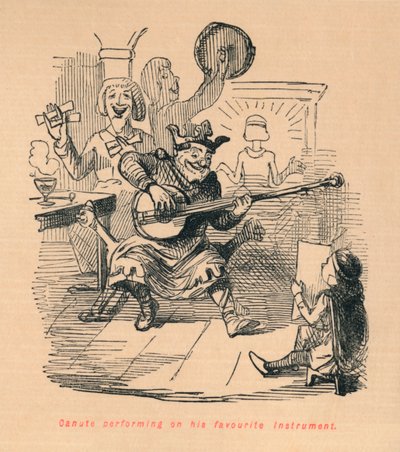 Canute speelt op zijn favoriete instrument door John Leech