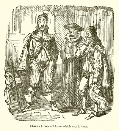 Karel I weet niet welke kant hij op moet door John Leech