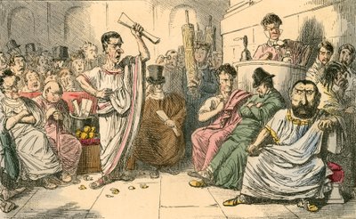 Cicero die Cataline aanklaagt door John Leech