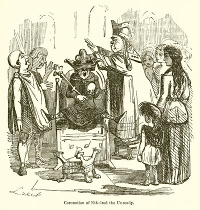 Kroning van Ethelred de Onvoorbereide door John Leech