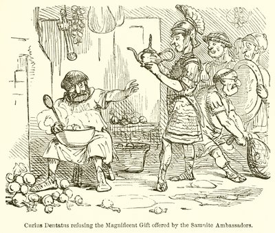 Curius Dentatus Weigert het Prachtige Geschenk aangeboden door de Samnitische Ambassadeurs door John Leech