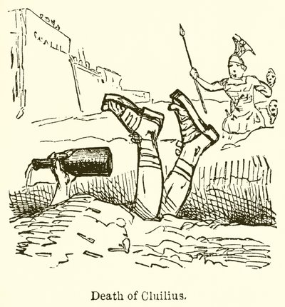 De dood van Cluilius door John Leech
