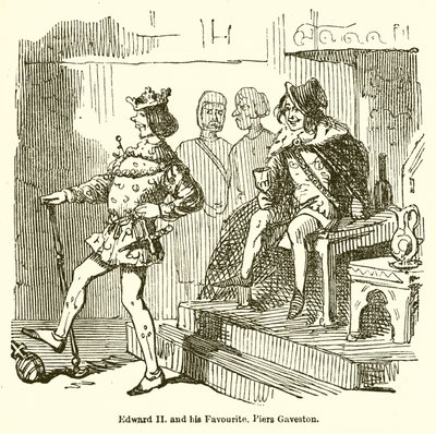 Edward II en zijn Favoriet, Piers Gaveston door John Leech