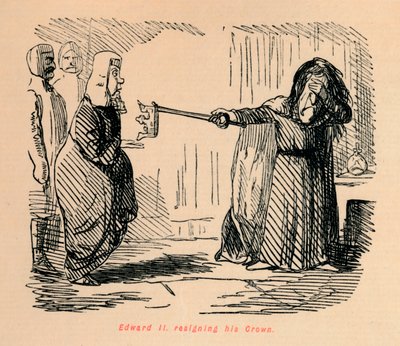 Edward II doet afstand van zijn kroon, c1860 door John Leech
