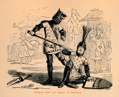 Edward en de Graaf van Chalons, c1860, c1680 door John Leech