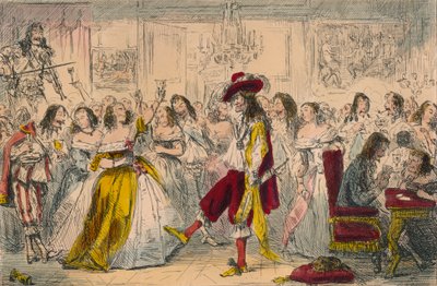 Avondfeest - Tijd van Karel II, 1850 door John Leech