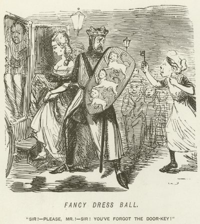 Gemaskerd Bal door John Leech