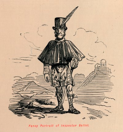 Fantasieportret van Inspecteur Balioi, c1860 door John Leech