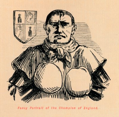 Fantasieportret van de kampioen van Engeland, c1860 door John Leech
