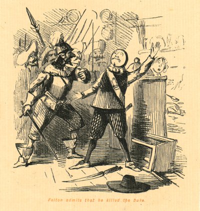 Felton geeft toe dat hij de Hertog heeft vermoord, 1897 door John Leech
