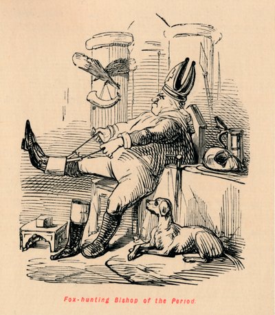 Vossenjacht bisschop van de periode, ca. 1860 door John Leech
