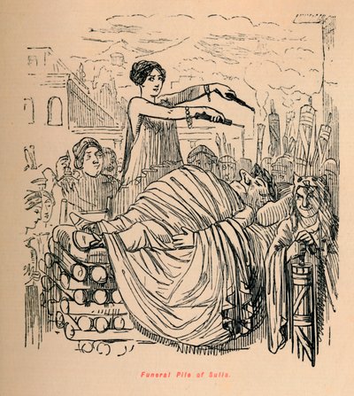 Begrafenisstapel van Sulla, 1852 door John Leech