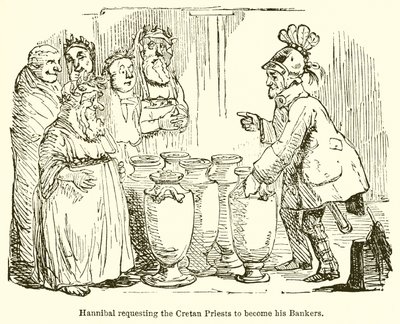 Hannibal vraagt de Kretenzische priesters om zijn bankiers te worden door John Leech
