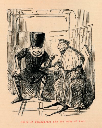 Hendrik van Bolingbroke en de Hertog van York, ca. 1860 door John Leech