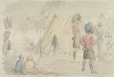 Hooglandregiment in kamp door John Leech