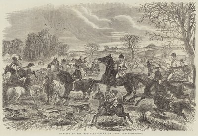 Jagen in de vakanties door John Leech