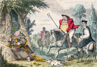 Koning Hendrik VIII op monnikenjacht door John Leech