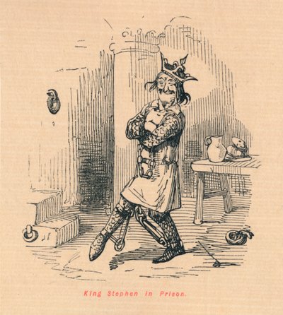 Koning Stephen in de gevangenis, c1860 door John Leech