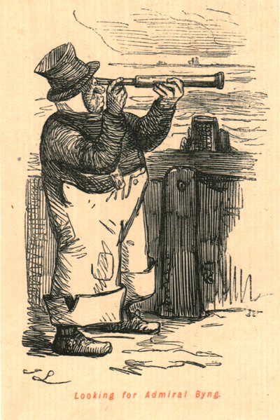 Op zoek naar admiraal Byng, 1897 door John Leech