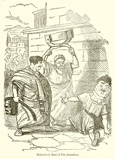 Melancholisch einde van Tib. Gracchus door John Leech