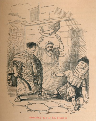 Melancholisch einde van Tib Gracchus, 1852 door John Leech