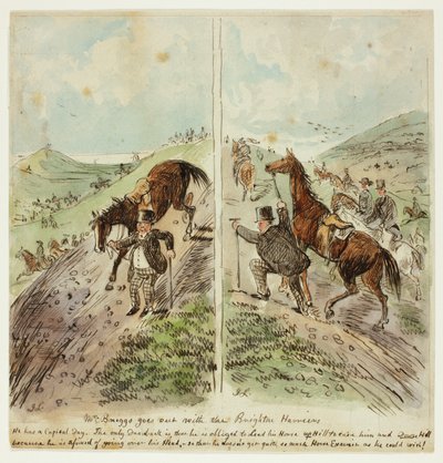 Mr. Briggs Gaat Uit met de Brighton Harriers door John Leech