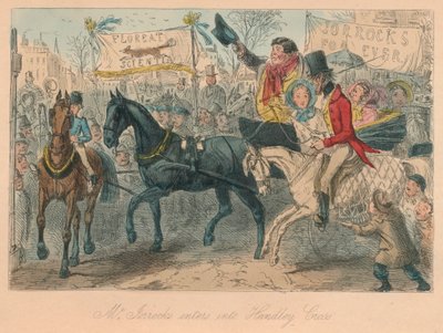 Mr. Jorrocks betreedt Handley Cross door John Leech